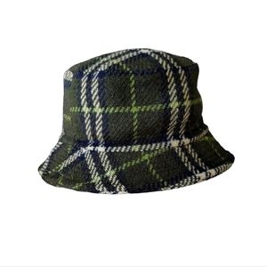 BURBERRY LONDON Check Patterned Wool Bucket Hat